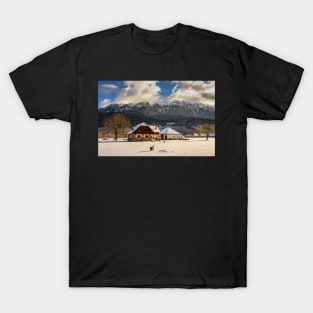 House by the mountains, winter time T-Shirt